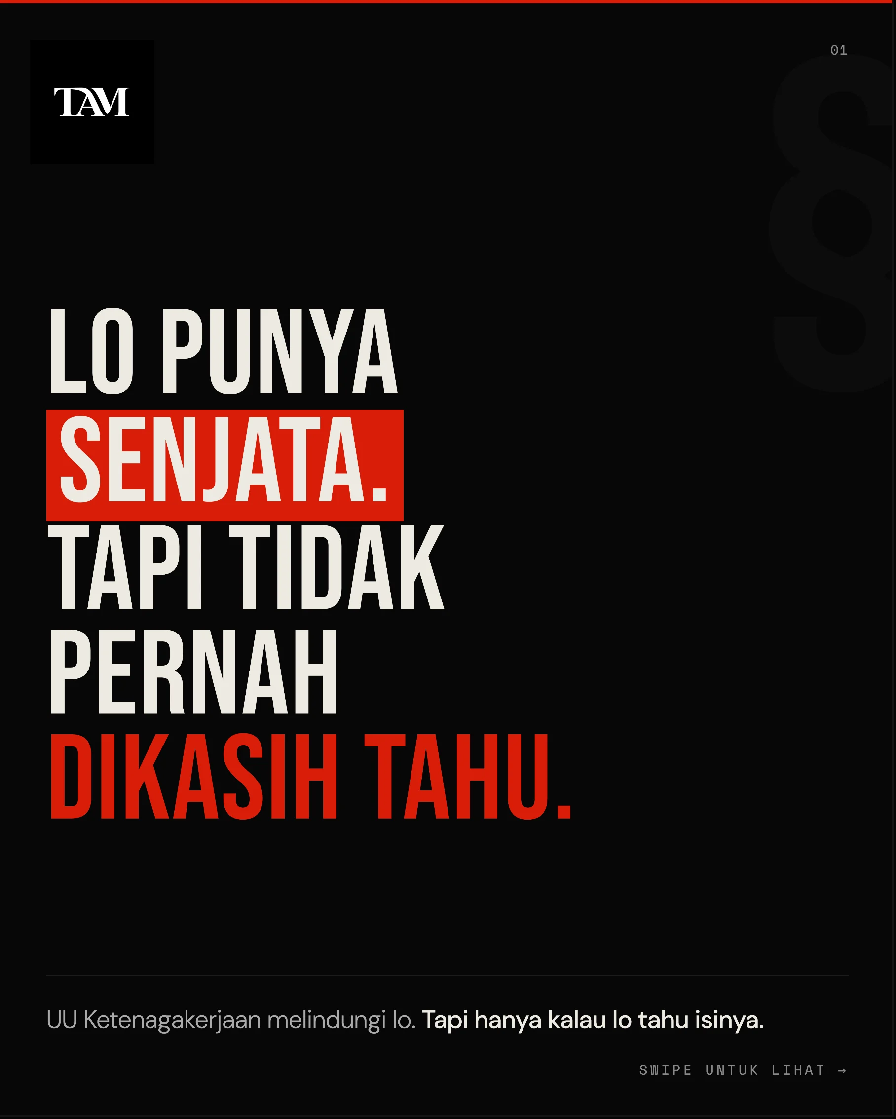 Lo kerja tiap hari, tapi gak pernah benar-benar ta