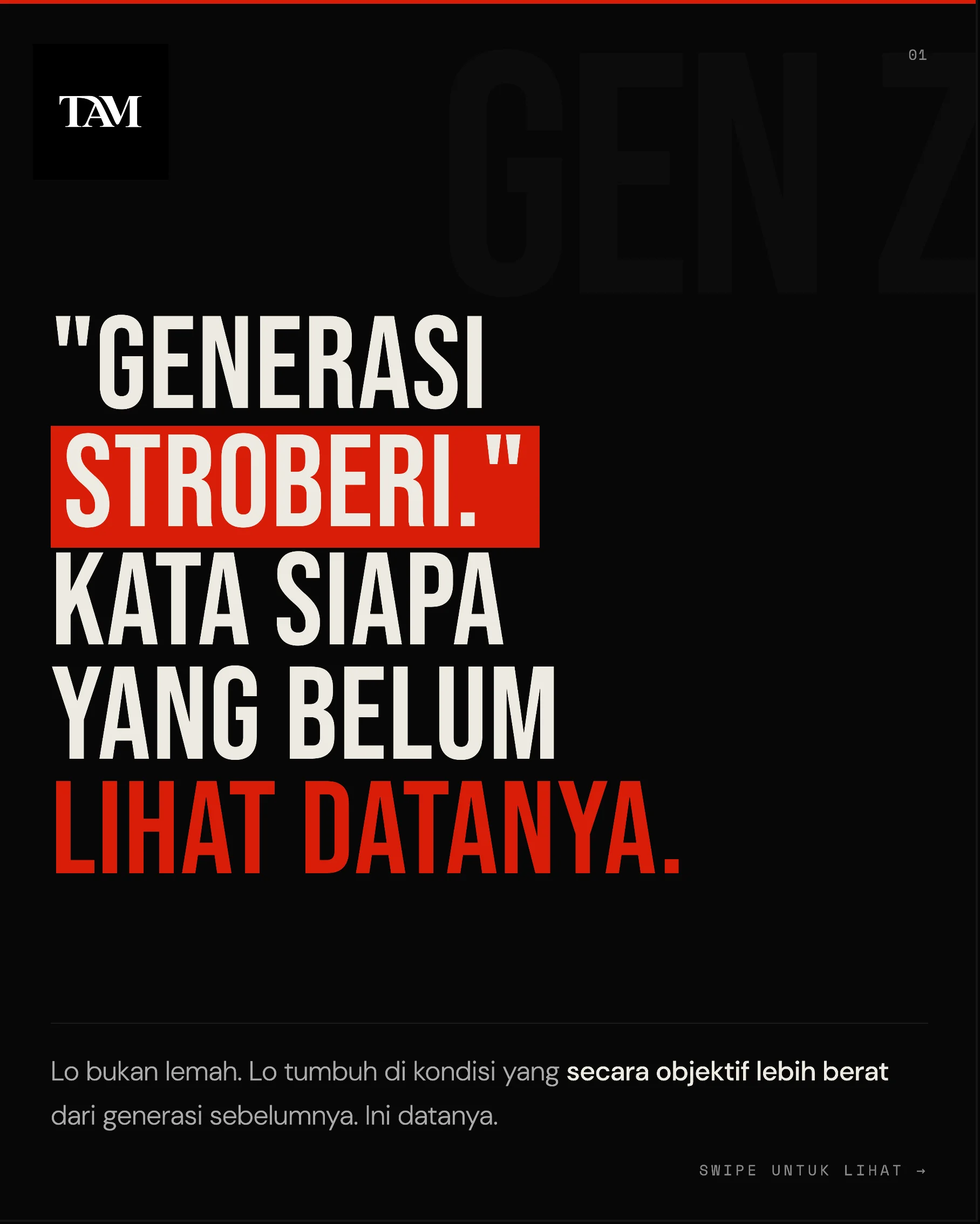 Lo masih mikir generasi lo lemah? Itu karena lo li