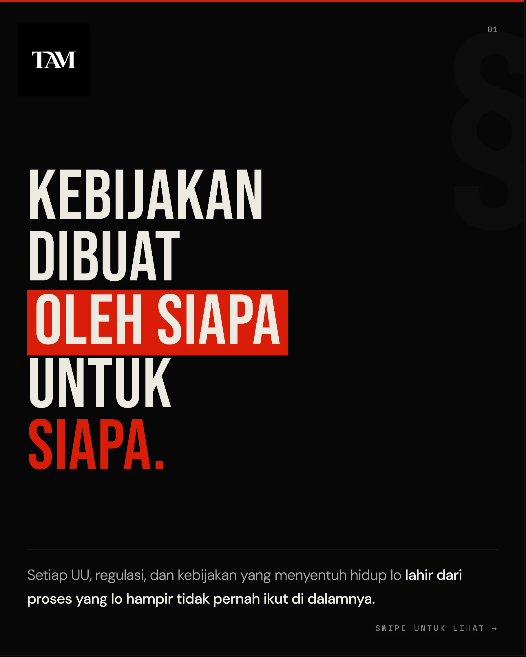 Kebijakan bukan netral. Ada yang nulis, ada yang d