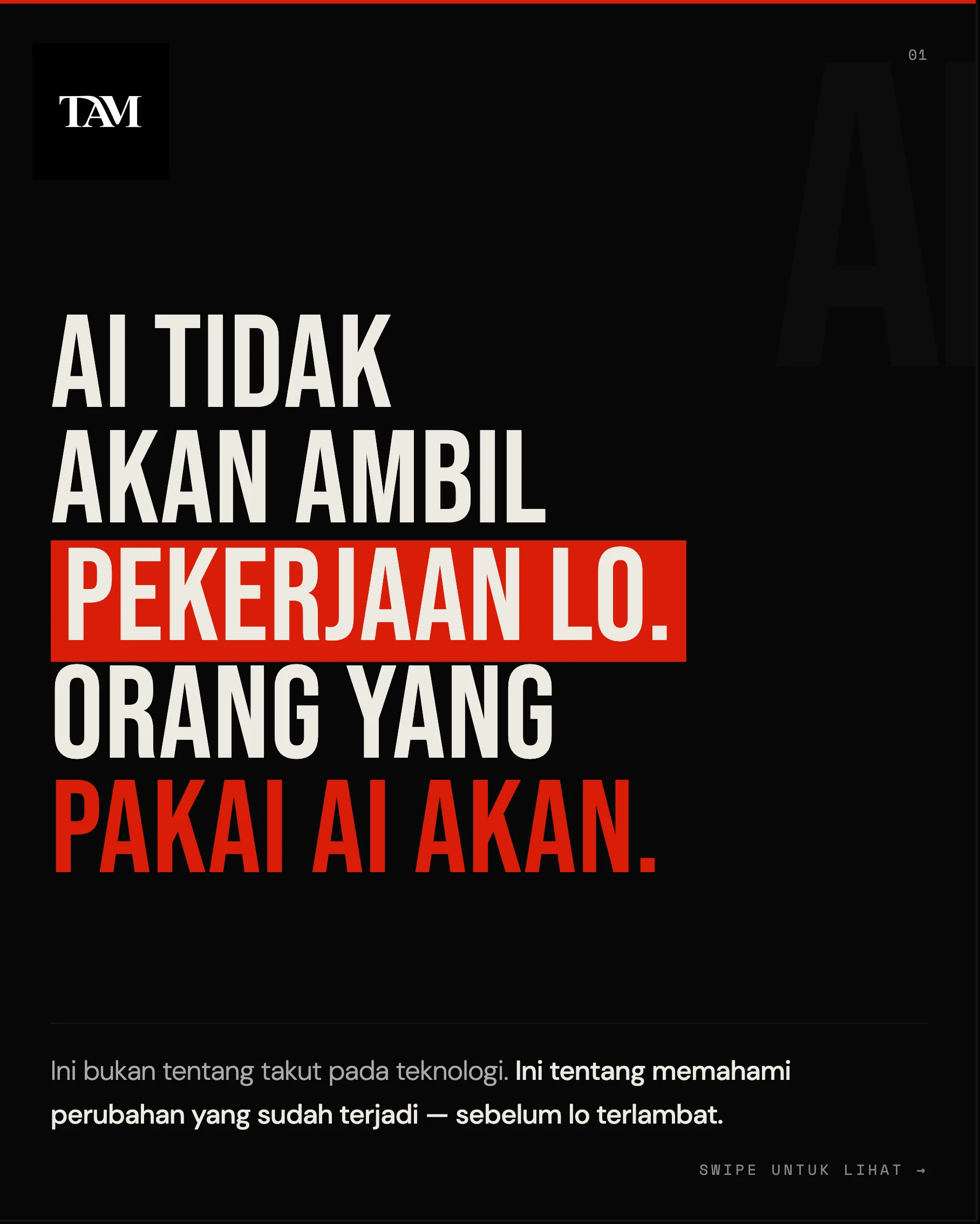 AI gak bakal ambil kerjaan lo. Tapi orang yang pak