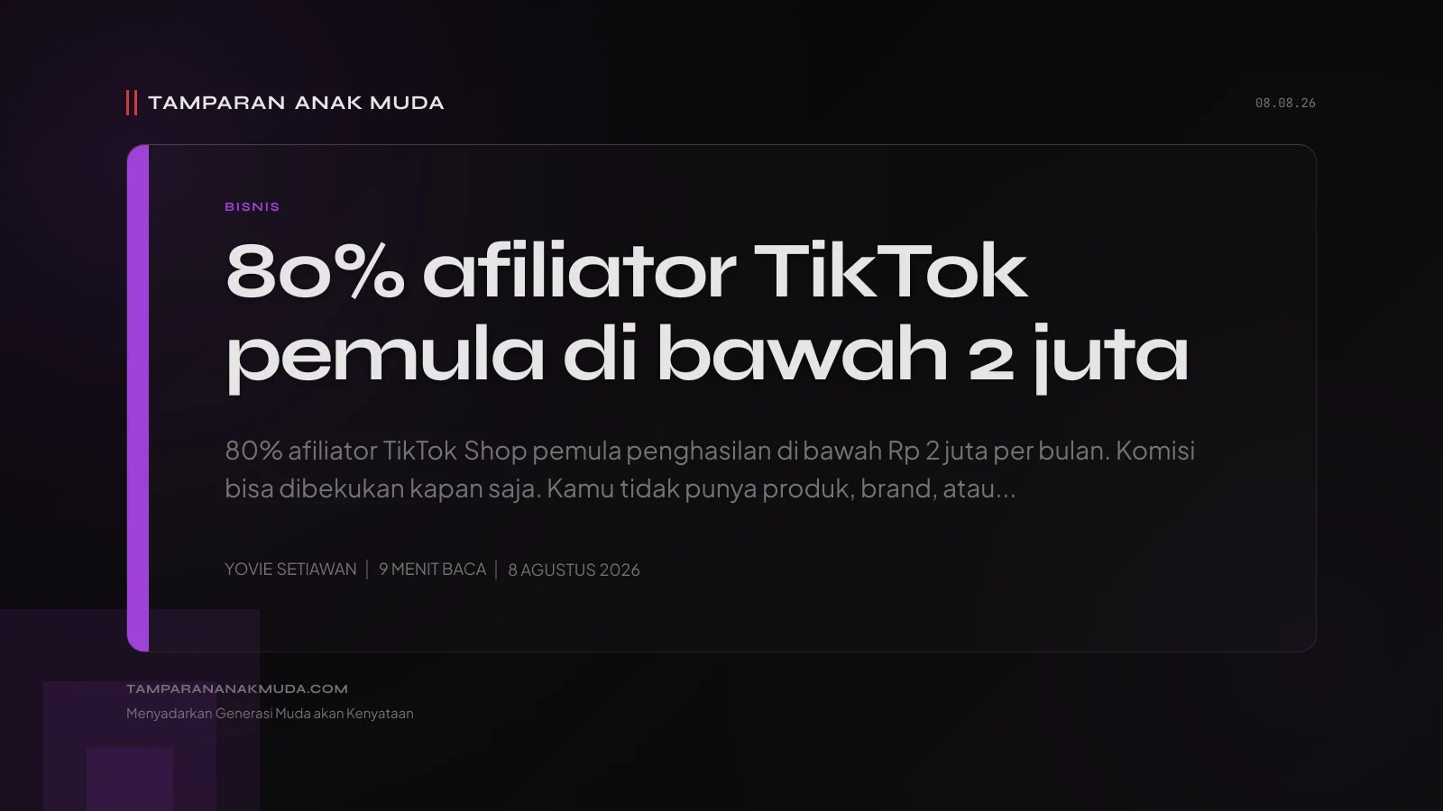 Afiliasi TikTok Shop Bukan Bisnis, Kerja Sales untuk Platform