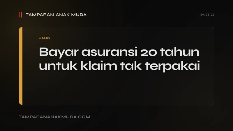 Asuransi Swasta Gen Z: Bayar Premi untuk Sistem yang Didesain Menang dari Kamu