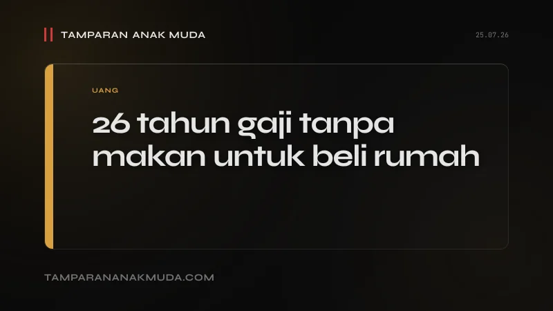 Beli Rumah Bukan Soal Kopi, Soal 25 Tahun Gaji Tanpa Makan