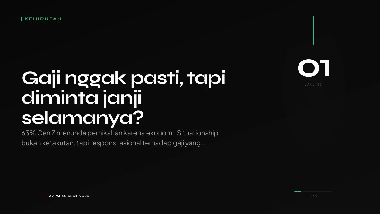 Situationship: Bukan Takut Komitmen, Gaji yang Tidak Pasti