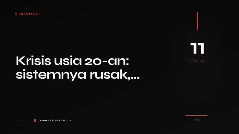 Quarter-Life Crisis: Bukan Masalah Pribadi, Tapi Krisis Sistemik yang Dikaburkan