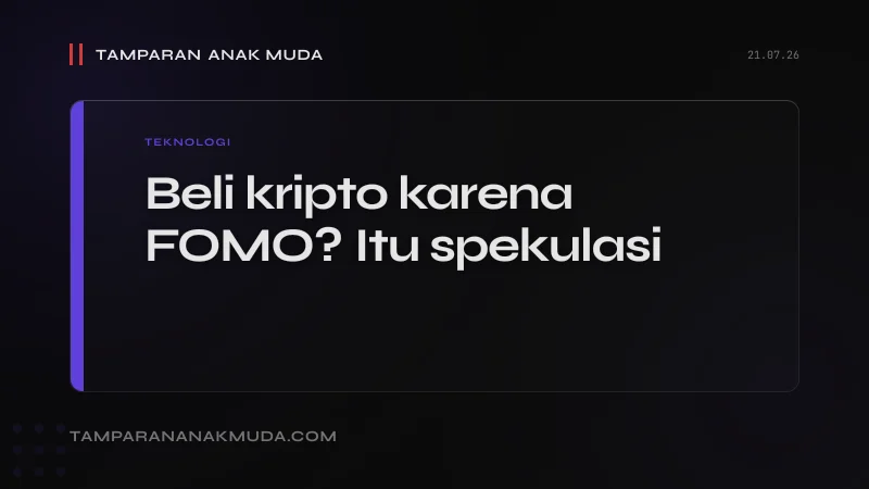 Kripto Bukan Investasi Kalau Ikut FOMO