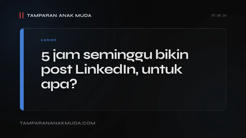 Personal Branding Bukan Karier, Itu Kerja Gratis untuk Platform