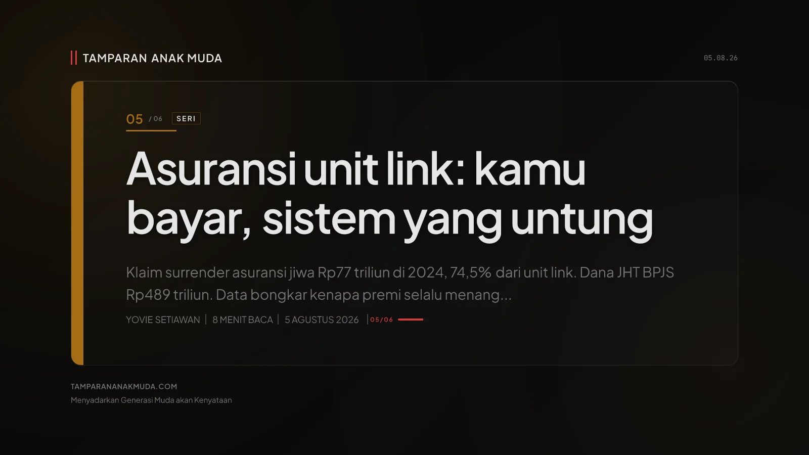 Asuransi & Pensiun: Premi yang Didesain Menang